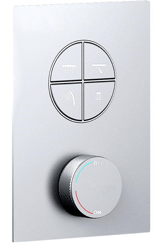 1008400 Shower Mixer 4 ways Chrome