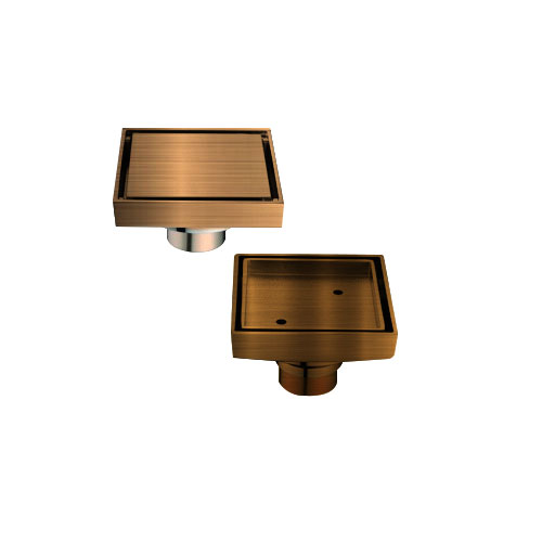VD8640 Brass Floor Drain Brushed Gold