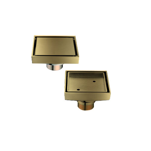 VD8640 Brass Floor Drain Shiny Gold