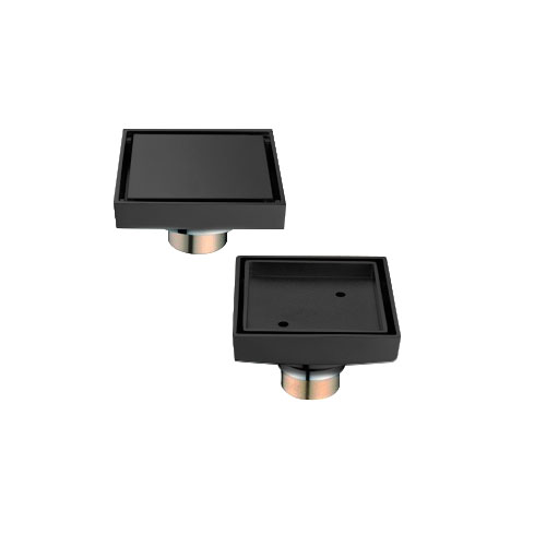 VD8640 Brass Floor Drain Matte Black