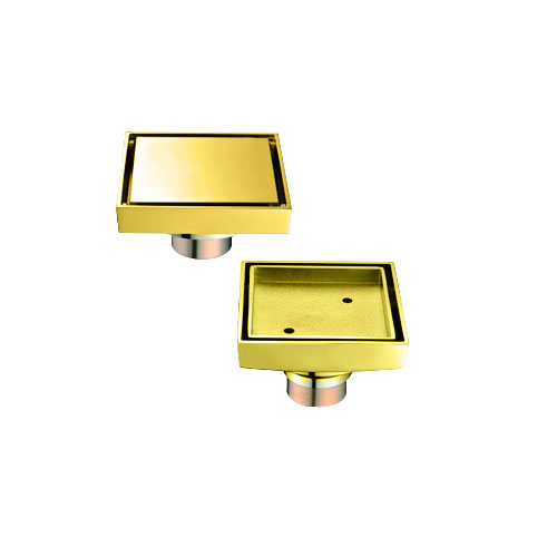 VD8640 Brass Floor Drain Shiny Gold