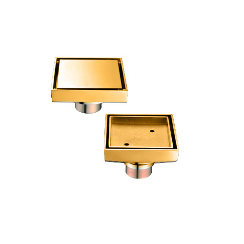 VD8640 Brass Floor Drain Brushed Gold