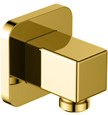 P00066-2 Square Shower holder Shiny Gold