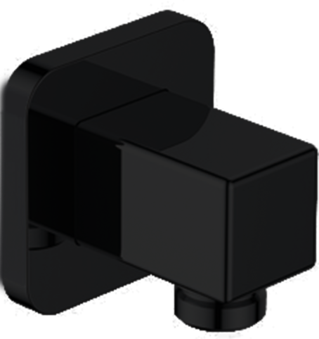P00066-2 Square Shower holder Matte Black