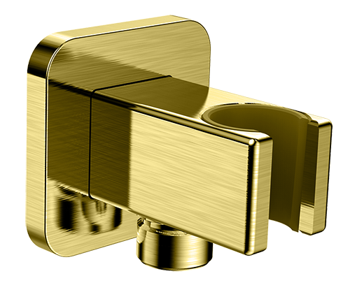 P00066 Square Shower holder Brushed Gold
