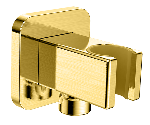 P00066 Square Shower holder Shiny Gold