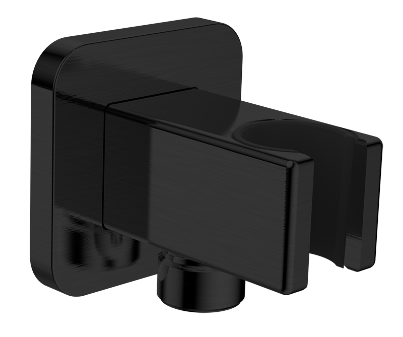 P00066 Square Shower holder Matte Black