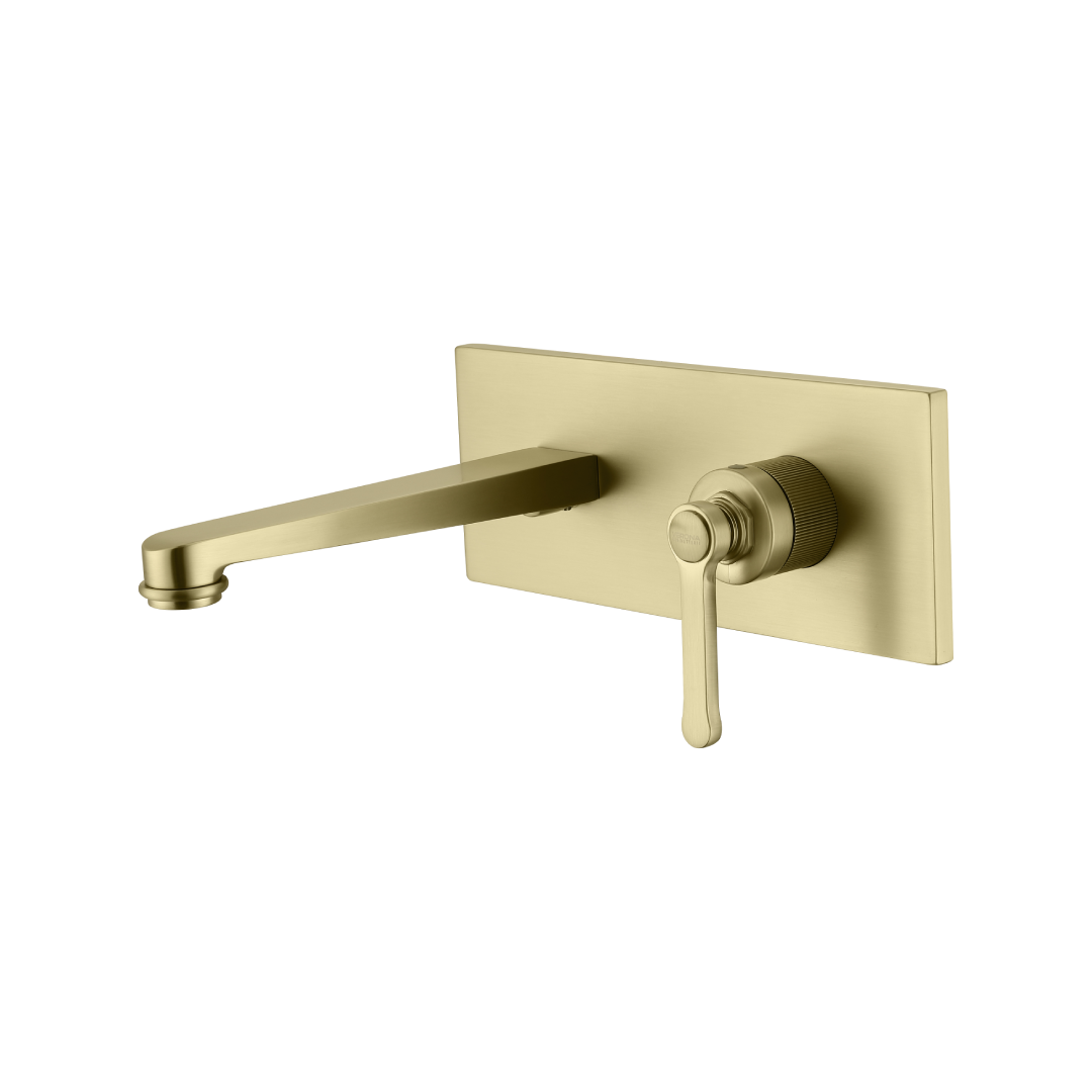 CM-103 Wall Mounted Basin Mixer Brushed Gold