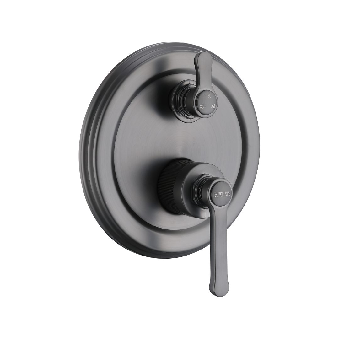 CM-106 Concealed Shower Mixer Brushed Gunmetal Grey